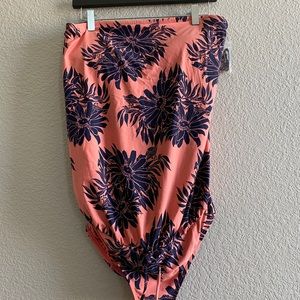 NWT Loft strapless tropical maternity swimsuit.